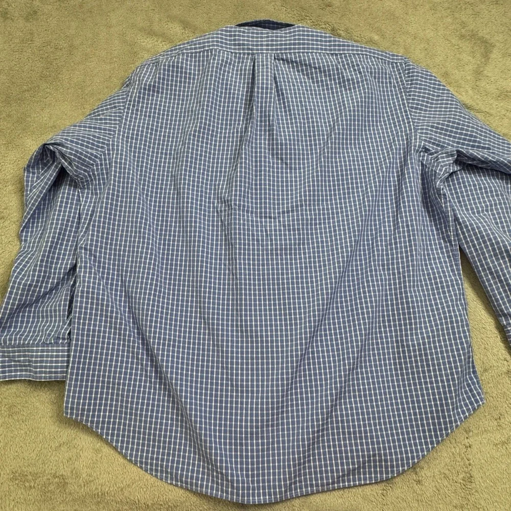 Ralph Lauren‎ Men's Long Sleeve Button Front Shirt Size XL Blue and white